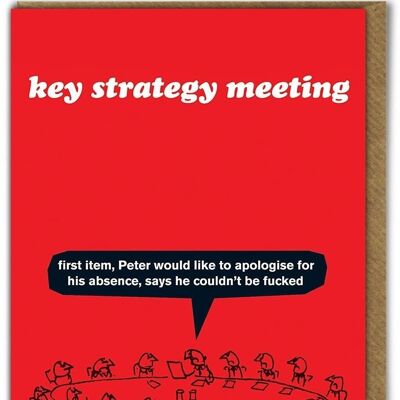 Tarjeta de reunión de estrategia clave