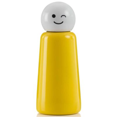 Skittle Water Bottle 300ml  - Yellow & White Wink