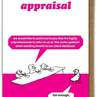 Appraisal Cunts Card