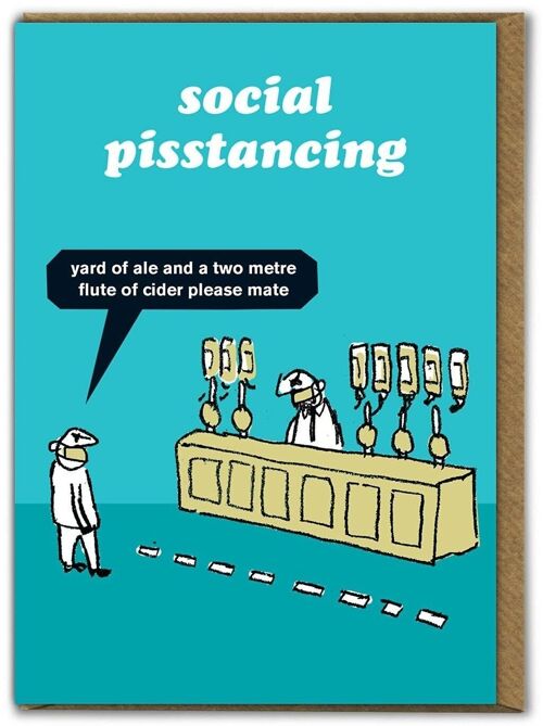 Social Pisstancing Card