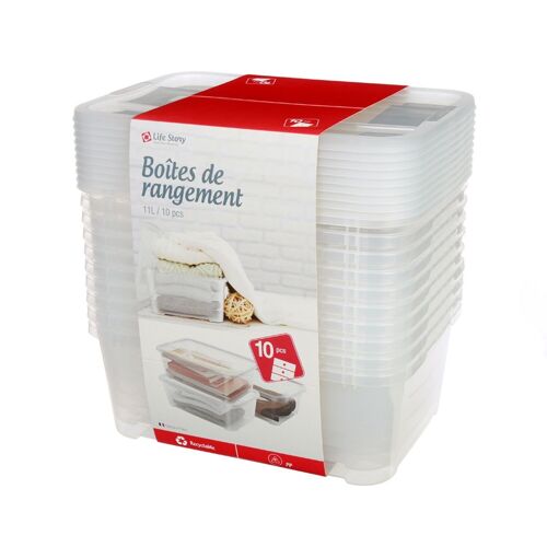 LIFE STORY CLEAR BOX 11L SET DE 10 SP34010