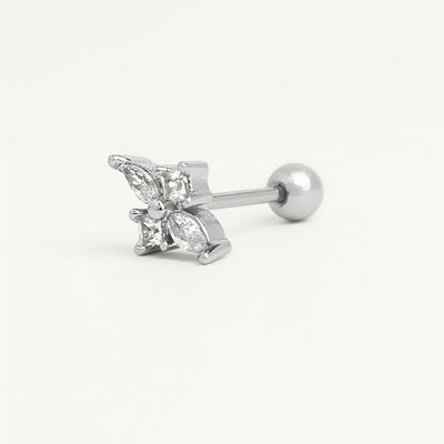 Boucle d'oreille piercing Aconit - argenté