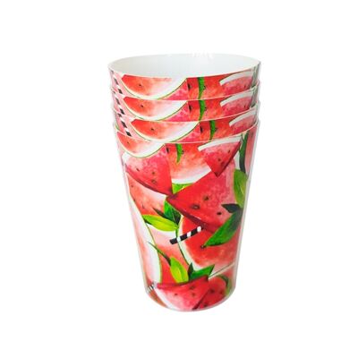 SET PARTYBECHER 4 ST. WASSERMELONE SP34230