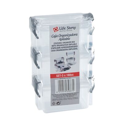 LIFE STORY SET DE 2 CAJAS DE ALMACENAMIENTO BAJA RECTANGULAR 350CC SP34668