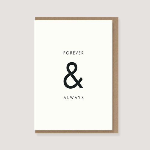 Klappkarte mit Umschlag - "Forever & Always"