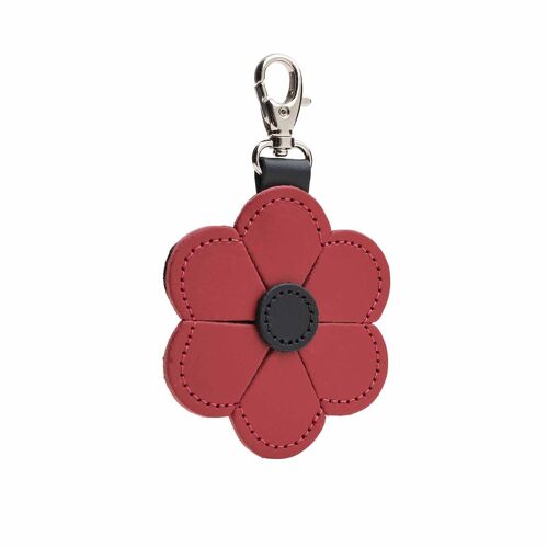 Flower Bag Charm - Poppy Red