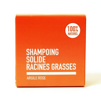 Shampoing solide Racines grasses et pointes sèches - Argile rose - 80g
