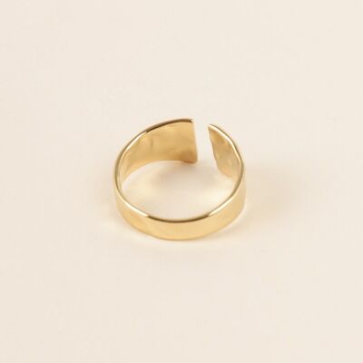Adjustable golden ring with front opening
