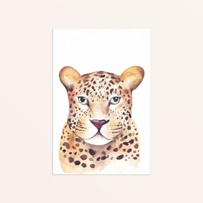 tarjeta de felicitación leopardo