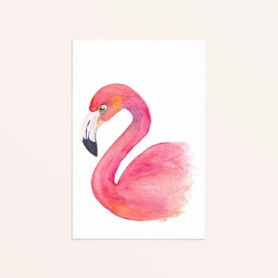 Grußkarte Flamingo
