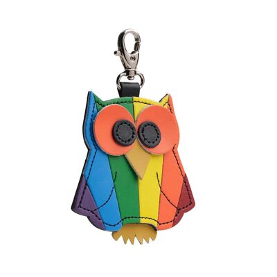 Owl Bag Charm - Pride Rainbow
