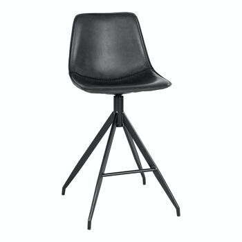 Chaise de comptoir Monaco - Chaise de comptoir en PU, noir, HN1228 1