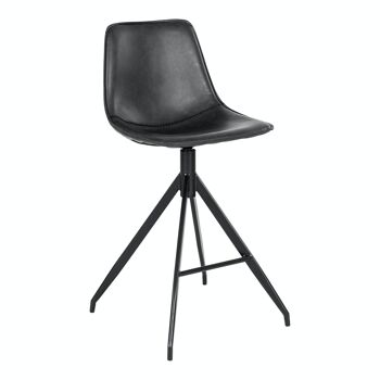 Chaise de comptoir Monaco - Chaise de comptoir en PU, noir, HN1228 2