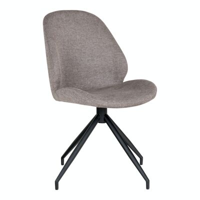 Monte Carlo Dining Chair - Esszimmerstuhl mit Drehfuß, Stein mit schwarzen Beinen, HN1030