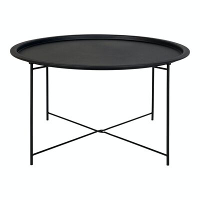Tavolino Bastia - Tavolino basso, nero, Ø75x43 cm