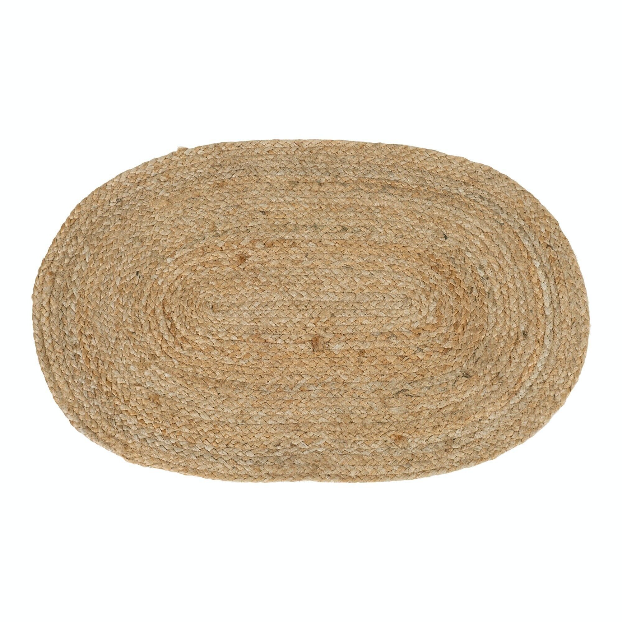Paillasson Bombay - Paillasson en jute tressé, naturel, ovale, 50x80 cm