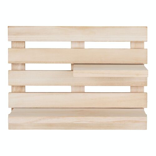 Odessa Shelf - Shelf in paulownia, nature, with 2 shelves, 16,5x30 cm