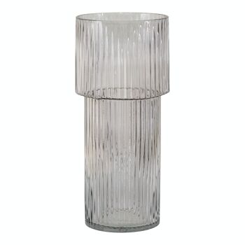 Vase - Vase en verre soufflé à la bouche, clair, rond, Ø17,5x40 cm 1
