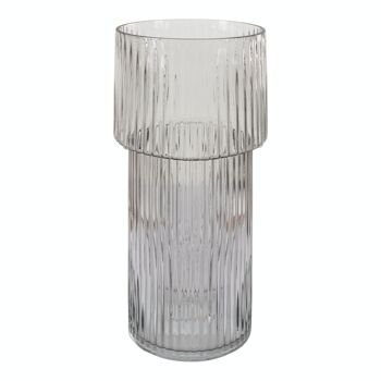 Vase - Vase en verre soufflé à la bouche, clair, rond, Ø17,5x40 cm 4