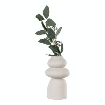 Vase - Vase en céramique, beige, rond, Ø14,5x26,5 cm 3