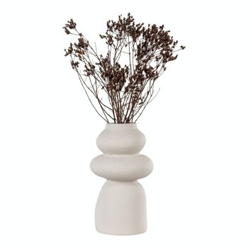 Vase - Vase en céramique, beige, rond, Ø14,5x26,5 cm 4