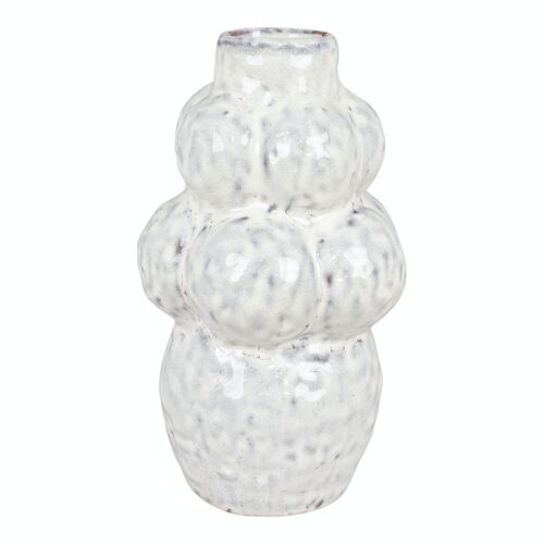 Vase - Vase in ceramic, white, 16x16x28 cm