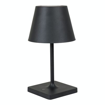 Lampe de table LED Dean - Lampe de table, noire, rechargeable