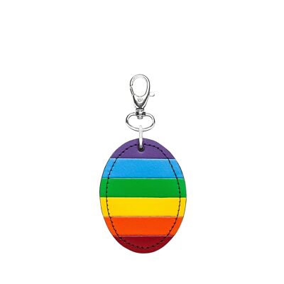 Pride Leather Oval Bag Charm