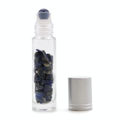 CGRB-09 - Gemstone Essential Oil Roller Bottle - Sodalite - Silver Cap - Sold in 10x unit/s per outer