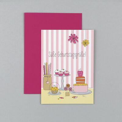 Carte d'anniversaire Candy Bar Carla