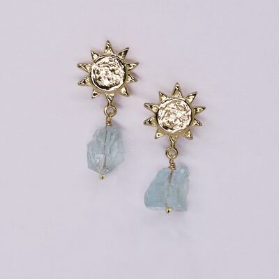 Sun and stone earrings NAISSANCE