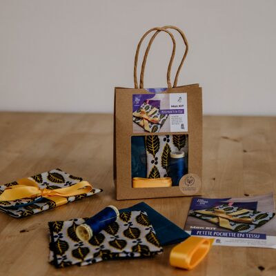 Kit DIY couture petite pochette en tissu