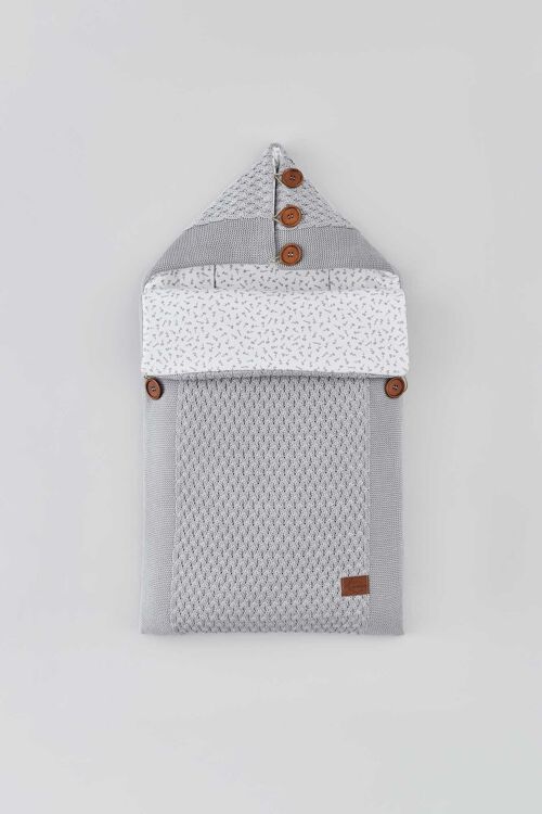 Baby Sleeping Bag with 3 and 5 Point Car Seat Belt System - Grey