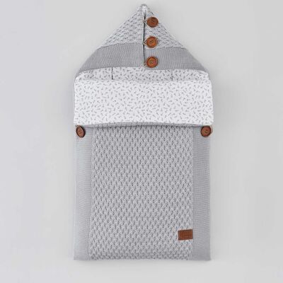 Baby Sleeping Bag with 3 and 5 Point Car Seat Belt System - Grey