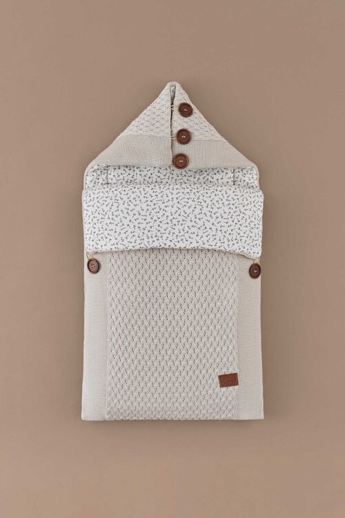 Baby Sleeping Bag with 3 and 5 Point Car Seat Belt System - Beige