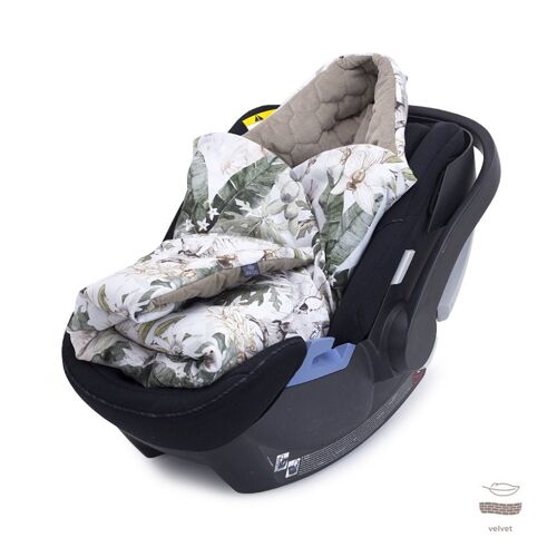 Pram & Car Seat Blanket for 3/5 Point Car Seat Belt Point System - Tropical Vibes