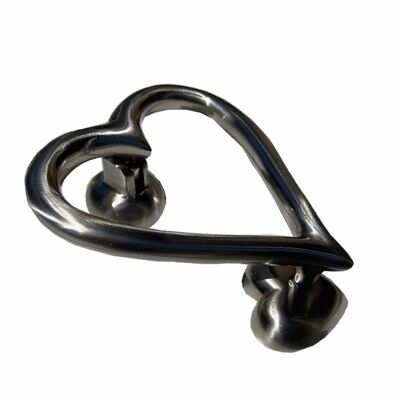 Heart Door Knocker Brushed Chrome