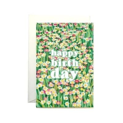 Gänseblümchen-Geburtstagskarte