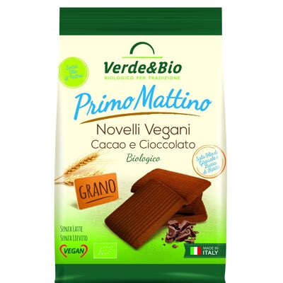 Novelli vegani con cacao e cioccolato