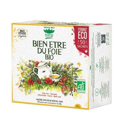 Benessere del fegato biologico formato ECO 50 bustine