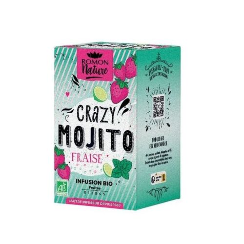 Infusion Crazy Mojito fraise bio - 16 sachets