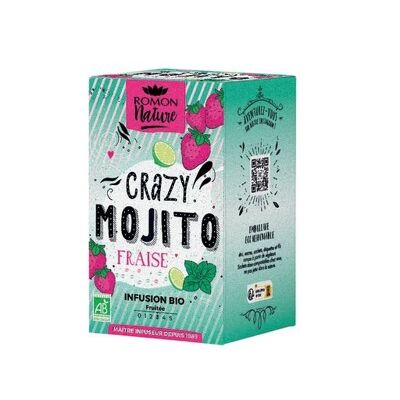 Infuso di mojito pazzo alla fragola biologico - 16 bustine di tè