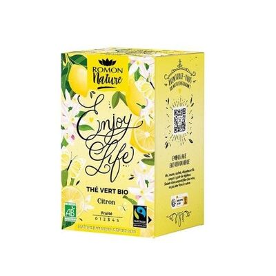ENJOY LIFE ORGANIC – Grüner Tee, Zitronengras, Zitrone – 16 Beutel