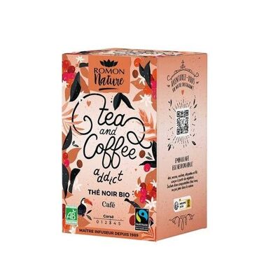 TEA AND COFFEE ADDICT ORGANIC – Schwarzer Tee, Kaffee – 16 Beutel