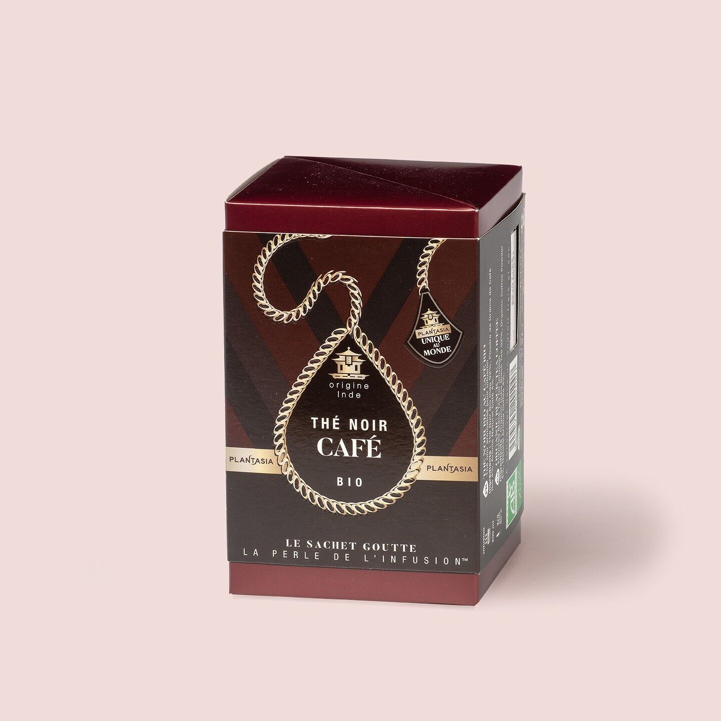 Bolsita de té negro orgánico* con café