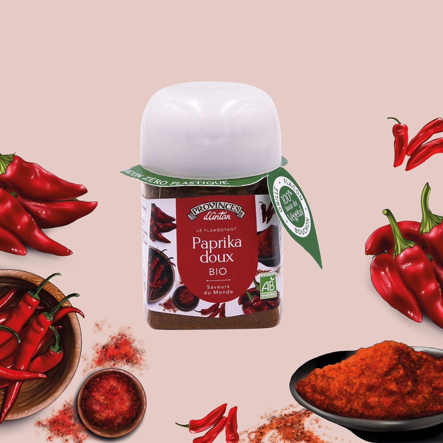 Organic Paprika* 50g - PLA Plant Pot