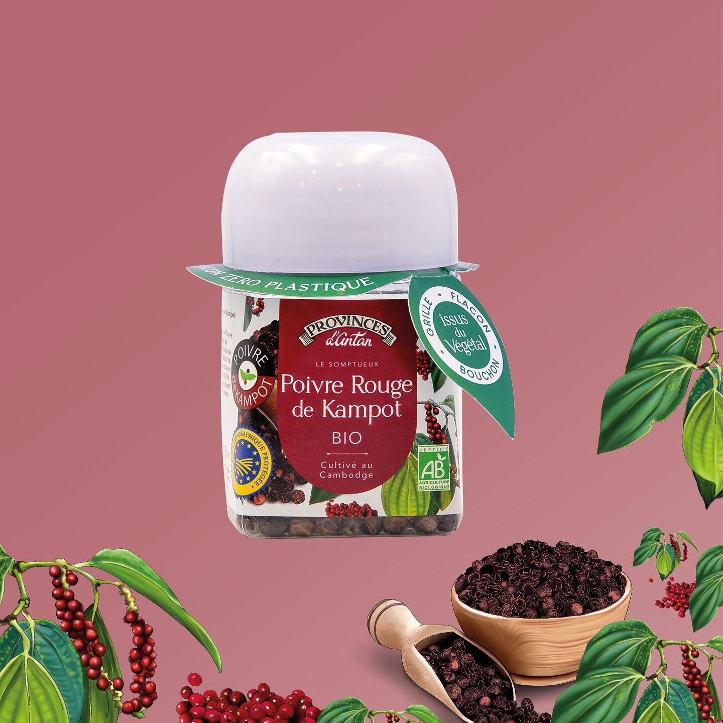 Pepe Kampot biologico* 40 g - Vaso per piante in PLA