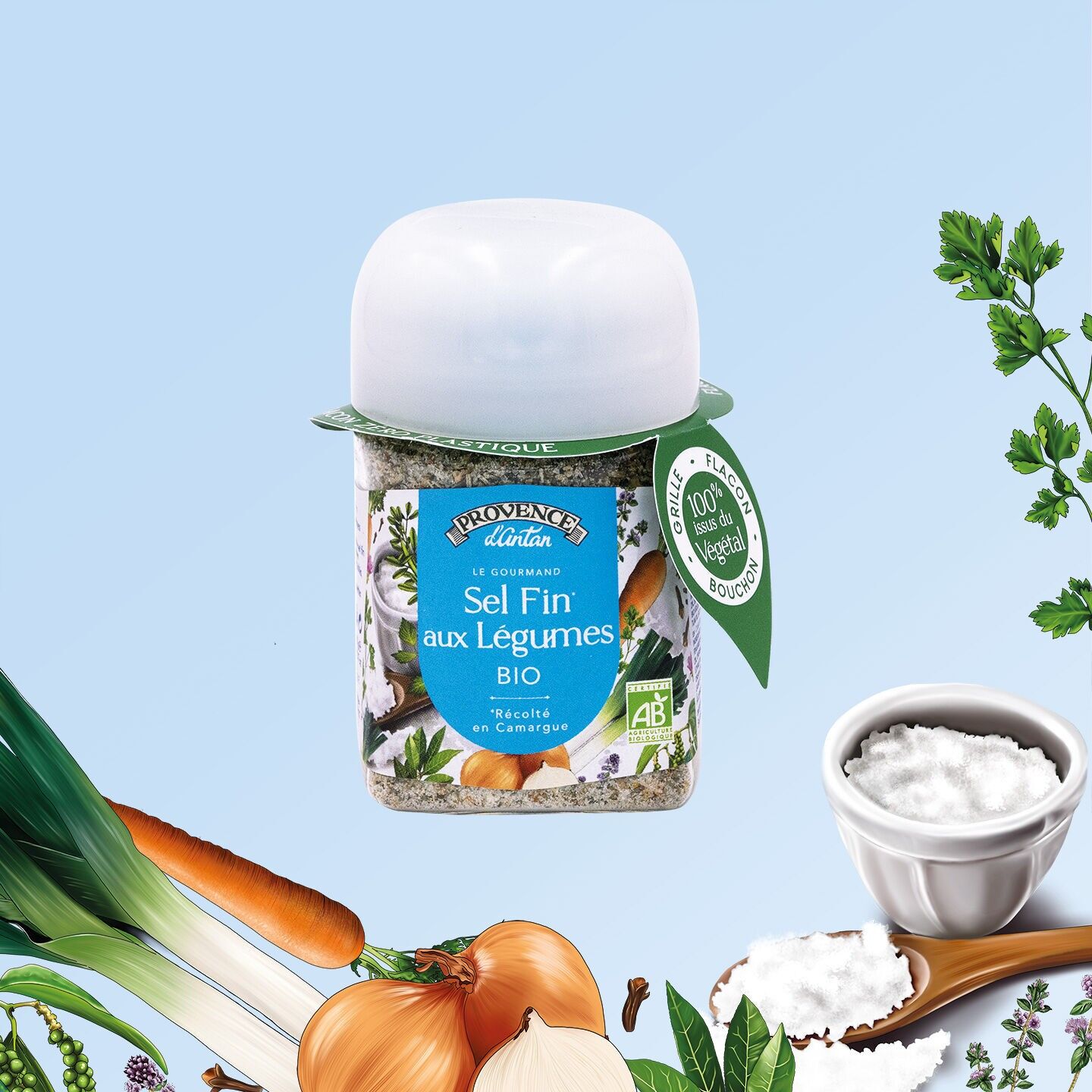 Organic* Fine Vegetable Salt 90g - PLA Vegetable Pot