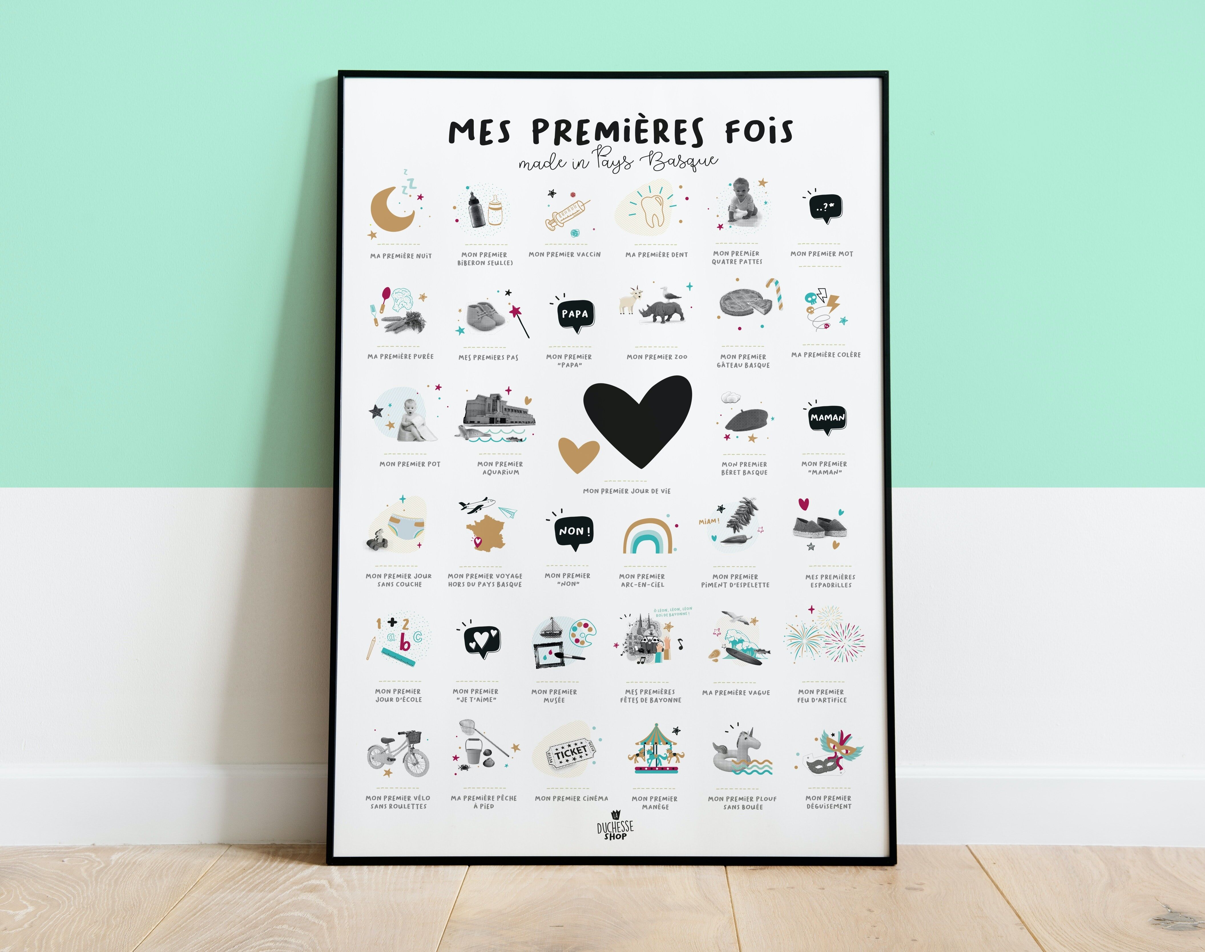 Poster MEINE ERSTEN MAL Hergestellt im BASKENLAND