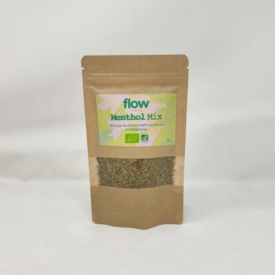 Organic dried flower mixes - White Broth and Peppermint - Menthol mix sachets